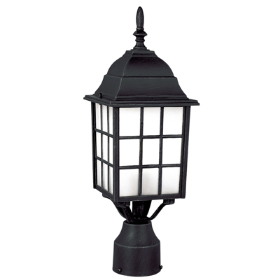 Trans Globe Lighting 4421 BK 1 Light Post Lantern in Black
